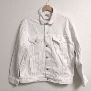 M.T.C White Denim Jacket Vintage 100% Cotton Trucker Size S‎